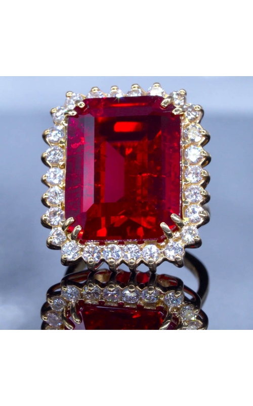 20mm Long Radiant Lab Ruby Ring