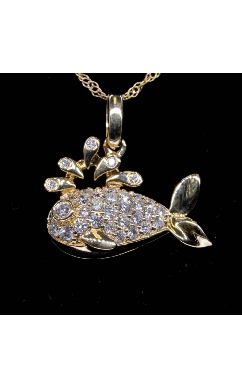 Diamond Fish Pendant