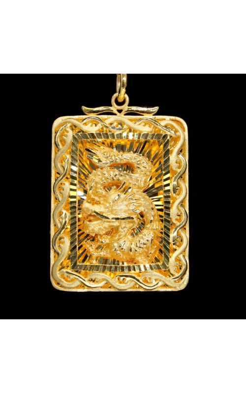 24K Yellow Gold Dragon Pendant 20.9g