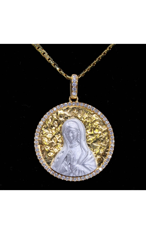 Virgin Mary diamond pendant