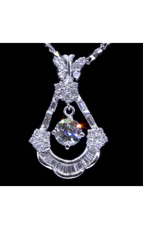 Dangling Diamond Pendant with GIA 0.6ct center