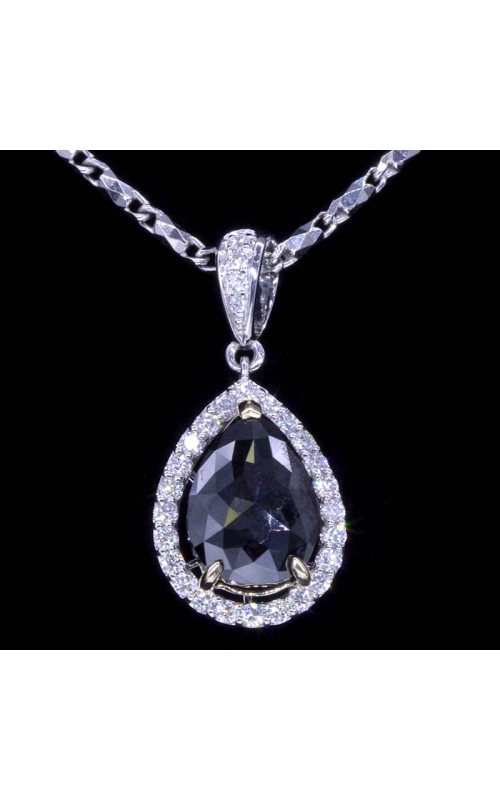 Black Pear Diamond Pendant