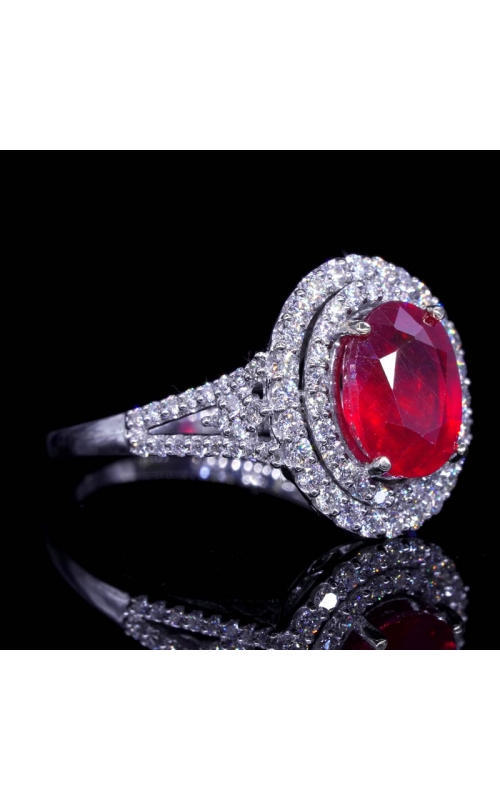 Ruby Diamond Ring Double Layers