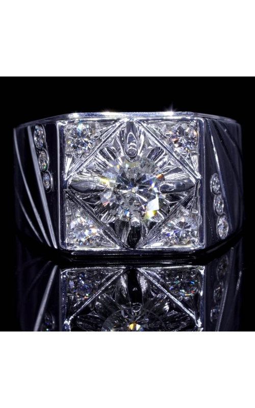 Men 1 carat diamond ring with diamond