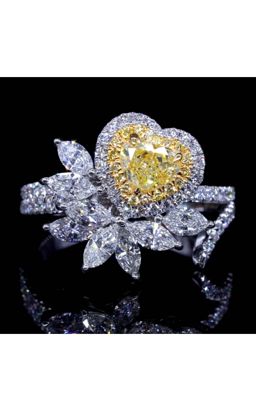 Heart, Flower Design, Ring