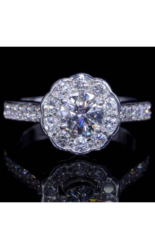 1ct Center, Floral Design Ring