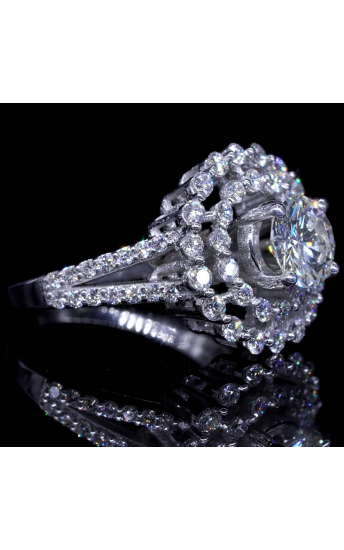 Halo Diamond Ring Double Layers