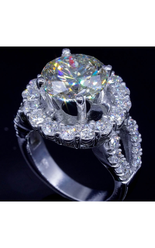 Semi-Mount Diamond Halo (3mm each) Ring (fits 5-10ct center)