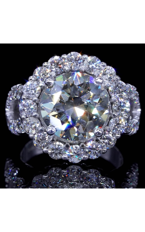 GIA Halo Diamond Ring 5ct center