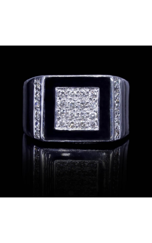 Men Invisible Set Diamond Ring Square Design