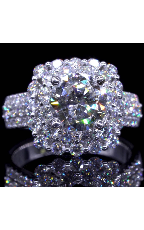 GIA 1.44ct Center Diamond Ring Square Design