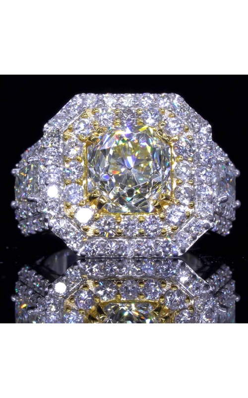 GIA Two Layer Men's Diamond Ring