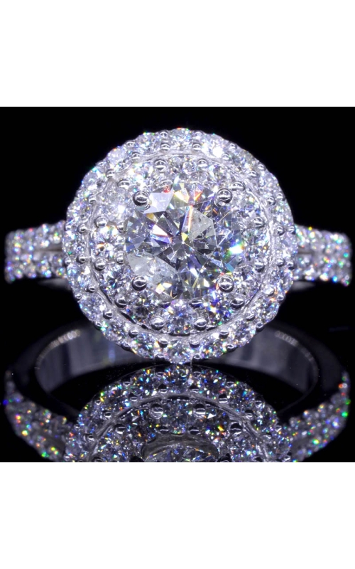 1.1ct Center Diamond Double Halo Ring