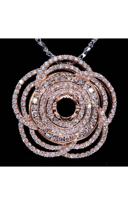 Semi-Mount Diamond Pendant in Rose Gold