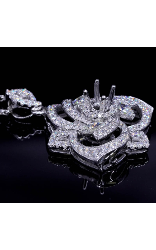 Semi-Mount Marquise Rose Diamond Pendant
