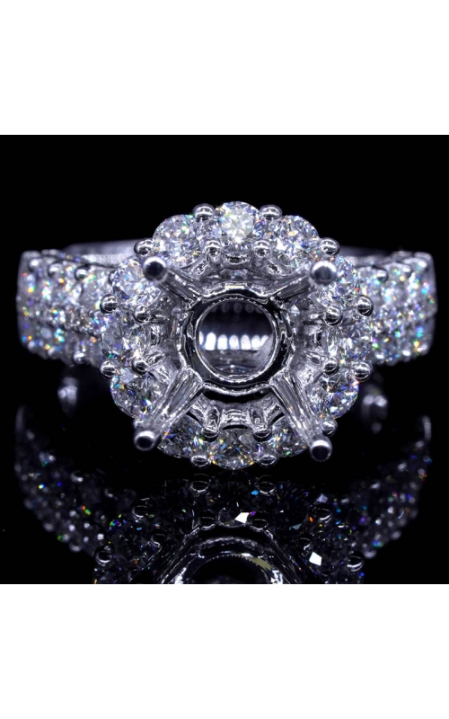 Semi-Mount Diamond Halo Ring (fits 2.5ct center)