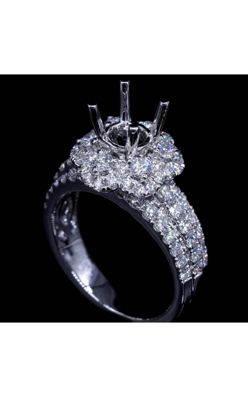Three Row Semi-Mount Ring (fits 0.8ct center)
