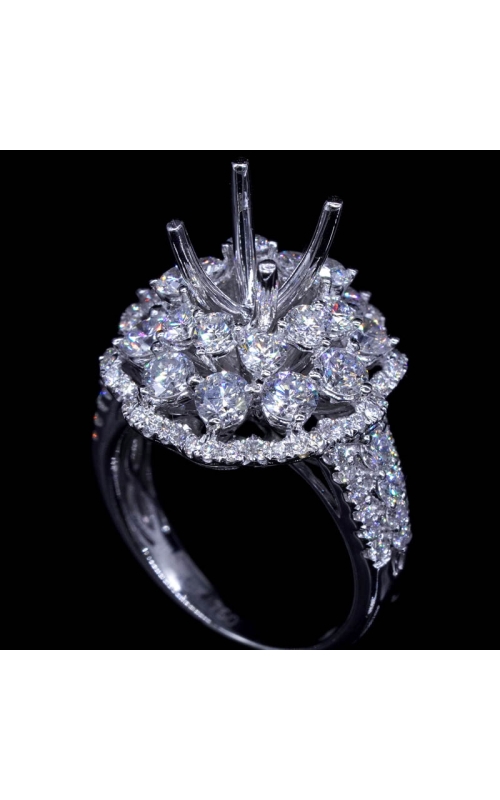 Three Layer Floral Semi-Mount Diamond Ring (fits 1.25ct center)