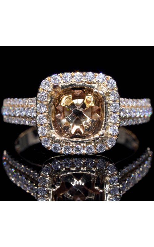 Semi-Mount Diamond Halo Ring (fits 1.75ct center)