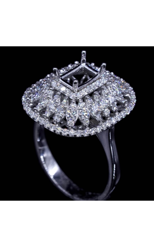 Emerald-Cut Design Semi-Mount Diamond Ring