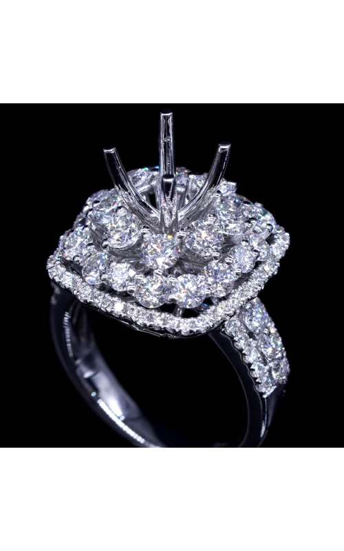 Semi-Mount Three Layer Diamond Ring (fits 1ct center)
